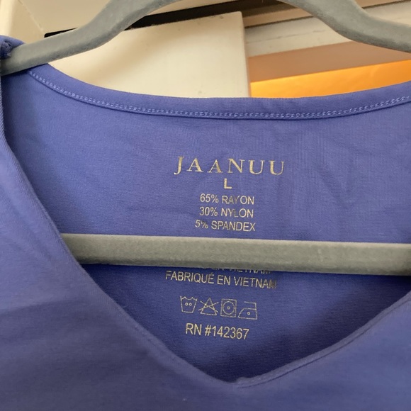 Jaanuu light blue scrub set Top size L and bottom size M. - Picture 2 of 4